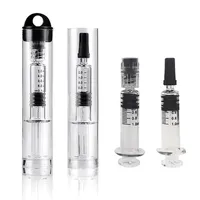 Empty Oil Syringe Luer Lock Luer-Head 1ML measure Glass Container Bag injector Pump for Thick Oil Vape Cartridges E Cigarettes515z249S