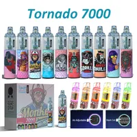 Rand M Tornado 7000 E cigarette disposable vape pen 14ML of E-liquid Air flow Control led Light flashing 38 colour Mesh Coil