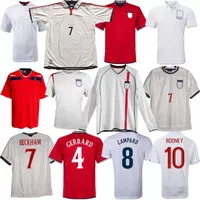 2006 Retro Soccer Jersey National Team Gerrard Beckham A.Cole Lampard Rooney Engeland Owen Terry Walcott Classic Vintage Voetbal Shirt