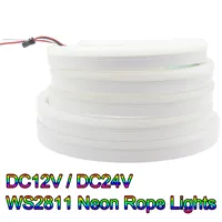 WS2811 LED Strip Neon Sign Light 6,6ft RGB Dream Couleur Rainbow Striches For DIY LED NEONS LETTRES SIGNES D'ART Mall Éclairage décoratif DC12V DC24V USALIGHT