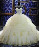 Sukienki swobodne luksusowa sukienka z koralikami suknia balowa vintage pociąg katedry vestido de noiva plus wielkości suknie rozmiarowe ładne mariagecasual