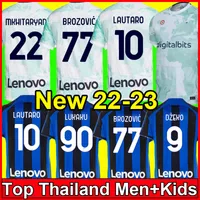 2022 2023 Lukaku Inter Milans Soccer Jerseys Correa Dzeko Giroud Barella Lautaro Skriniar Bellanova de Vrij 22 23 Football Shirt Uniforms Men Kids Kit Kit 999