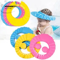 Adjustable Baby Shower Shampoo Cap Crown Shape Wash Hair Shield Hat For Ear Protection Safe Children Head Cover
