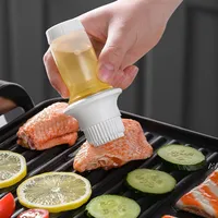 Cooking Utensils Portable Silicone Oil Bottle With Brush Pastry Kitchen Baking BBQ Tool JLB15379
