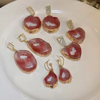 Fashion Jewelry Pink Series Dangle Earrings 2022 Trend Geometric Resin Drop Earrings For Women Party Gifts