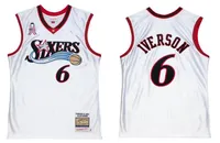 Stitched Allen Iverson All-Star basketball Jersey S-6XL Mitchell & Ness 2001-02 Mesh Hardwoods Classics retro version Men Women Youth jerseys