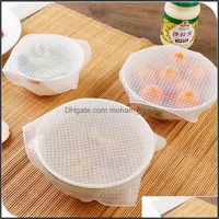 Drinkware Lid Kitchen Dining Bar Home Garden Bowl Ers And Food Stretch Lids Reusable Sile Wrap Seal Er Keep Fresh Saver Wraps Drop Delive