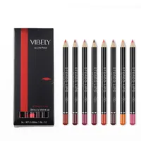 Läpppennor 12 färger Stylish Waterproof Lips Finer Långvarig matt lipliner penna makeup Komestikverktyg