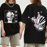 남자 티셔츠 일본 애니메이션 블리치 ​​티셔츠 남자 kawaii kurosaki ichigo 그래픽 티 재미있는 하라주 쿠 만화 수컷 스트리트웨어 탑스 맨스