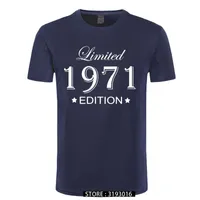 Camisetas masculinas Man Made in 1971 T-shirt tops de edição limitada t camisetas de manga curta tshirts de aniversário engraçados para menmen's