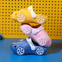 Summer Kids Sandals Kapcie dla chłopców Dziewczyna Miękkie Trójwymiarowe Buty Dom Baby Płaskie Obcasy Cartoon Sandały Samochodu Maluch Slipper G220415