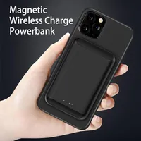 Mobile Phone Magnetic Induction Charging Power Bank 5000mah for iPhone 12 Magsafe QI Wireless Charger Powerbank Type-C Rechargeabl246V