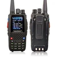 KT-8R رباعية الفرقة WALLIE UHF VHF 136-147 ميجا هرتز 400-470 ميجا هرتز 220-270 ميجا هرتز 350-390 ميجا هرتز المحمولة 5 واط uv اتجاهين راديو اللون عرض 1