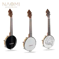 Naomi 26 inç Banjolele Sidekick Tenor Banjo 3 Stil Desen Tasarımı W konser torbası Tuner Strap2384