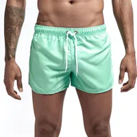 Men&#039;s Shorts Men Casual Gym Pure Color Elastic Waist Mini WIth Drawstring