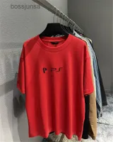Erkek Tişörtler Balencigas Tasarımcıları Tişörtler Erkek Sweatshirts 23SS Yeni Markalı PS5 Mektup Basılı Baskı Yıldızı Aynı ve
