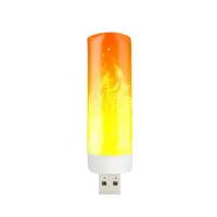 Bollen LED Flame Effect Lamp USB Simulatie Dynamische flikkering Bulb Interieur Decoratief verlichting Nachtlichtvuur