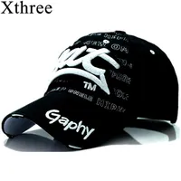 Xthree Hats al por mayor Capas de béisbol Hip Hop ajustada para hombres Mujeres Gorras Daño de borde curvo 220607