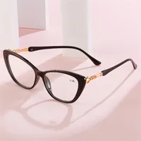 Sonnenbrille Frauen Fashion Cat Eye Frames Antiblau -Licht -Lesebrille 2022 Branddesigner Presbyopisches Rezept für Womensunglasse
