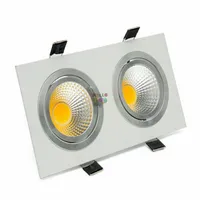 20W 30W Dimmable Led Downlights Double Heads COB Led Down Lights Recessed Ceiling Lamp AC 110-240V With Drivers263D