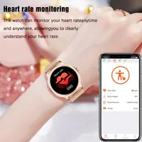 Smart Watch Femmes Smartwatch Smartwatch Multi-Sports Récompense cardiaque Pression artérielle Bracelet de remise en forme d'oxygène pour Lady S06