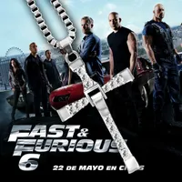Dominic Toretto De snelle en hanglanke woedend furieuze beroemdheid Vin Diesel Item Crystal Jesus Men Cross Jewelry