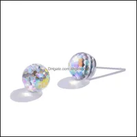 Stud Earrings sieraden 2021 Lekani -kristallen van Ball 925 Sterling Sier Studs For Women Fine Drop del Dhqxg