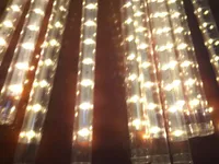Strängar rör sträng 50 cm 2835smd 520LED METEOR Dusch Rainfall Light Cascading Christmas Xmas Garden Waterfall Tree Decor-Warm Whiteled LED