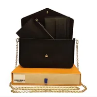 L240 Nyaste handväskor Purses Fashion Women Shoulder Bag Högkvalitativ tre-stycks kombinationspåsar Storlek 21cm 61276 med Box Crossbody Designer Handbag Purse