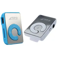 MP4 Players 2 PCS Mini Mirror Clip USB Digital Mp3 Music Player Поддержка 8 ГБ SD TF Card Blue White