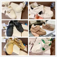 New ER Casual Shoes Luxurys Shell Head Leder Little weißer Schuh zunehmen Womens Id Sneaker Flachstrombuchstaben Briefe Custom Trainer Vasiy 1FWP