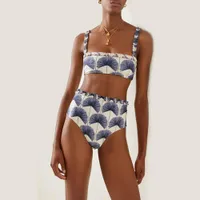 بيكيني خمر مع تنورة أزياء مطبوعة 3 قطع ملابس للسباحة بالإضافة إلى حجم الصيف شاطئ Monokini varleinsar