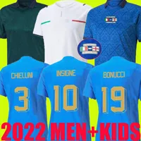 2022 2023 Italia Bonucci Soccer Jersey Home 22 23 Jorghonho Insigne Verratti Homens Kit Kit Chiesa Barella final Chiellini Italys Pellegrini