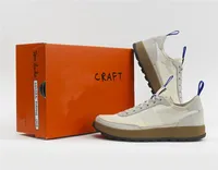 2022 Tom Sachs x Craft Guird Guird Shoe أصيلة كريمة خفيفة أبيض عظام الرجال نساء مارس ساحة 2.0 مدربين أحذية في الهواء الطلق مع رجال الرياضة الأصلية الصندوق الأصلي