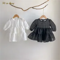 Né bébé fille princesse robe de combinaison en coton en dentelle à carreaux pour enfant en bas âge