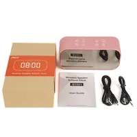 AEC BT501 Tragbarer drahtloser Bluetooth -Lautsprecher V5.0 Spalte Subwoofer Music Sound Box LED mit Wecker Mirror286o