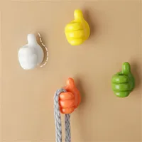 Multifunctional Clip Holder Thumb Hooks Wire Organizer Hanger Strong Wall Storage Holders For Kitchen Bathroom