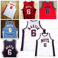Anpassad Vintage Kenyon 6 Martin College Basketball Jersey Stitched White Red Blue Any Name Number Size S-4XL