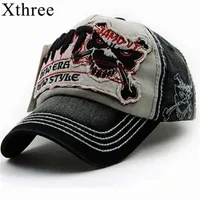 Xthree Cotton Fasion Leisure Baseball Cap Hat للرجال Casquette Women's Wholesale Fashion Association 220427