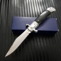 1 Style 9 inch Italian Mafia Folding Knife Italy Pocket knives Double AUTO D2 Stainless steel Tactical EDC 10 11 AK47 Tools