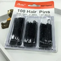 100st U Shape Hair Clips Bobby Pins For Women Girls Bride Styling Accessories Black Gold Brown Metal L220729