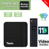 Yeni TV Kutusu Tanix W2 Amlogic S905W2 2G 16G 2.4G 5G Çift Wifi Bluetooth Set Üst Kutu Medya Oyuncusu Android 11 PK TX3 Mini