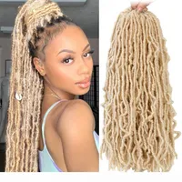 Beauty Goddess Faux Locs Culry Braid Crochet Hair Soft Natural Synthetic Braiding Hair Extension260o