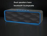 Double Horn-högtalare Hi-Fi Stereo Bluetooth Woofer Wirless Subwoofer Fashion Audio Player Högtalare Trådlös Boombox Portable Soundbar Altavoz Free Ship
