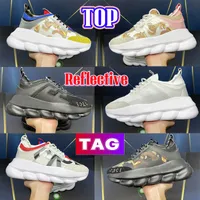 Designer Italy Fashion Casual shoes Reflective triple Black white Height Reaction pink multi-color suede mens women sneakers bluette gold Clash mens trainers