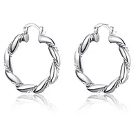 Charm klä upp tjej silver smycken hoop örhänge europeisk stil kreativ ed rep runda för kvinnor utsökta git present1240z