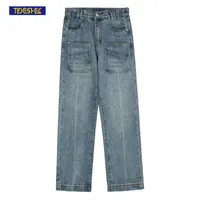 Jeans para hombres Tideshec Moda Pantalones heterosexuales Men Costores especiales Policita falso Animada Mujeres casuales Hip Hop Streetwear