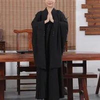 민족 의류 불교 몽크 롤 린넨 가운 승려 가운 의상 Ropa 중국 Tradicional Mujer Zen 명상 유니섹스