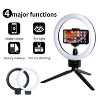 Tabletop Tripod Infinite Dimming Double Color Temperature LED Ring Lamp extremely long lifespan low energy consumption high light efficiency