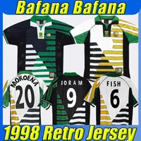 1998 South Retro Soccer jerseys 98 McCarthy Bartlett Mokoena Fortune RADEBE Classic FISH PARKER Bafana Bafana home away green yellow Football Uniforms